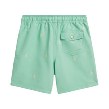 Load image into Gallery viewer, Pale Green All Over Pony Swim Shorts