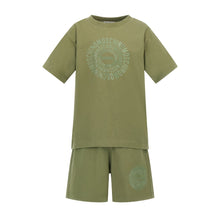 Load image into Gallery viewer, PRE ORDER - Olive Green Circle Logo Shorts Set