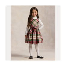Load image into Gallery viewer, Girls Red Tartan Dress