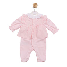 Load image into Gallery viewer, Pink Scallop Collar Babygrow