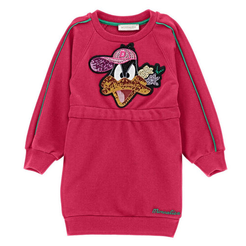 Pink Rhinestone 'Daffy Duck' Sweat Dress