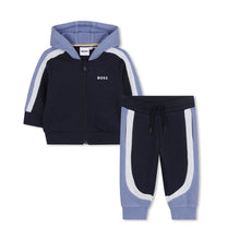 Load image into Gallery viewer, Babies Navy &amp; Blue Hoodie Tracksuit