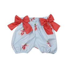 Load image into Gallery viewer, Blue &amp; White Strawberries Shorts Set