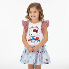 Load image into Gallery viewer, Blue &amp; White Hello Kitty Dress