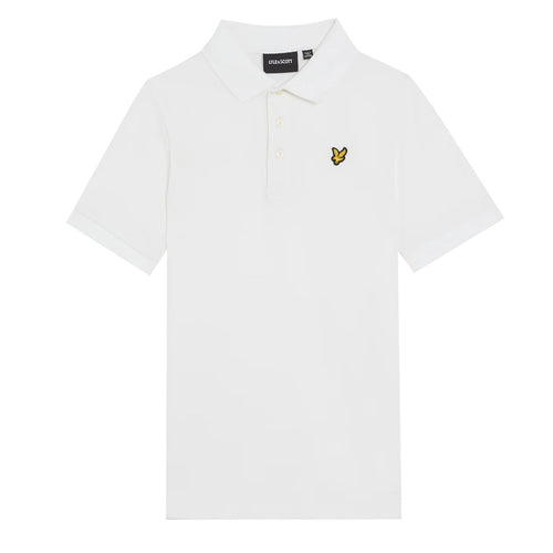 White Logo Polo Top