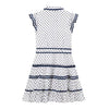 White & Navy Polka Dot Dress