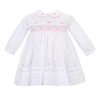 White Smocked & Flower Dress