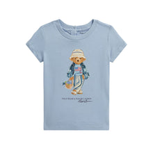 Load image into Gallery viewer, Baby Girls Pale Blue Polo Bear T-Shirt