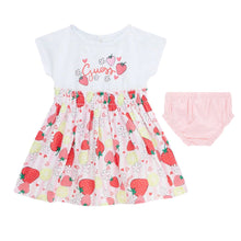 Load image into Gallery viewer, Babies Pink Strawberry Dress &amp; Knickers