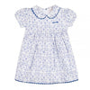 Blue & White Tile Print Dress & Knickers