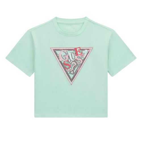 Mint Green Embroidered Logo T-Shirt