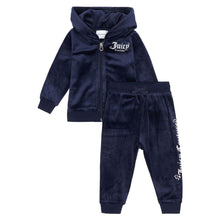 Load image into Gallery viewer, Velvet Navy Logo Tracksuit