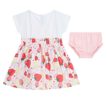 Load image into Gallery viewer, Babies Pink Strawberry Dress &amp; Knickers