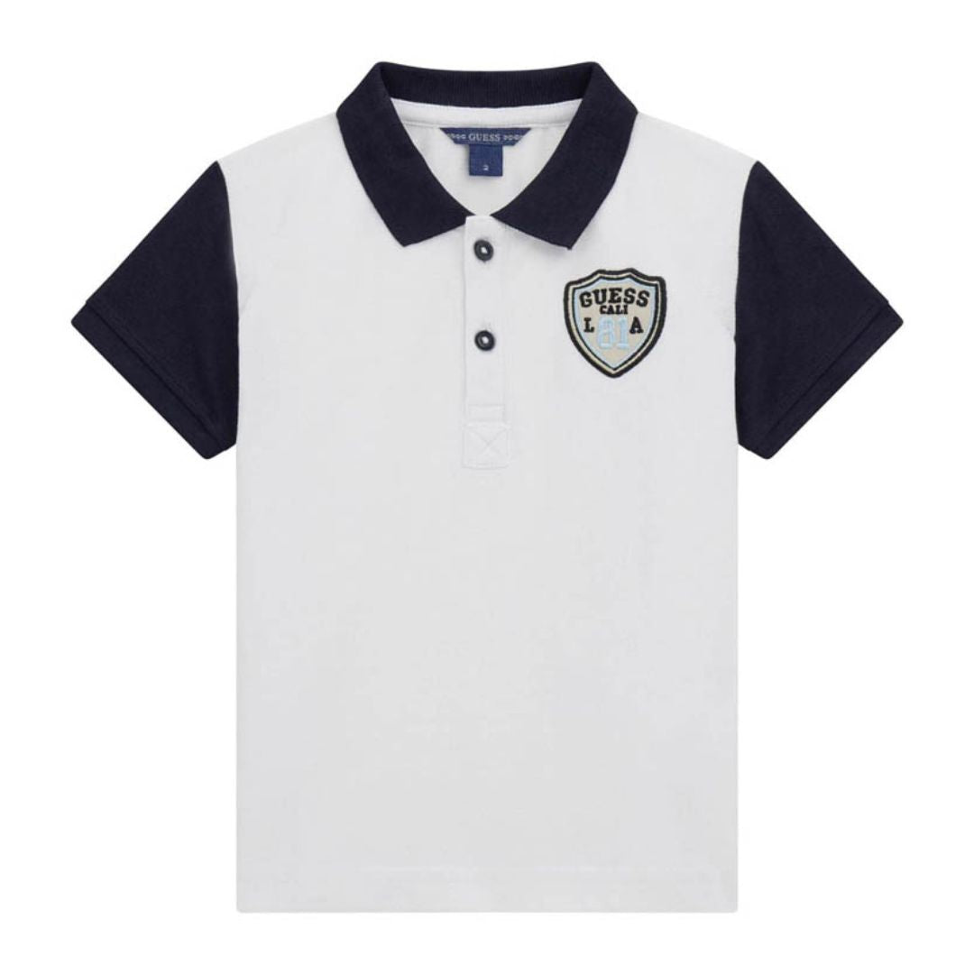 White & Navy Polo Shirt