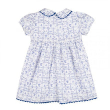 Load image into Gallery viewer, Blue &amp; White Tile Print Dress &amp; Knickers