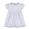 Blue & White Tile Print Dress & Knickers
