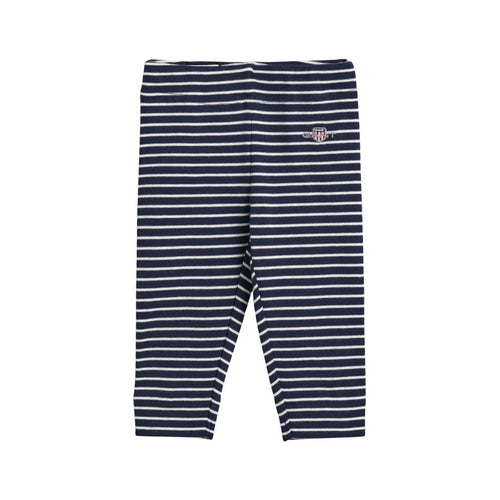 Babies Navy Striped Leggings