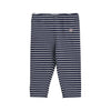 Babies Navy Striped Leggings
