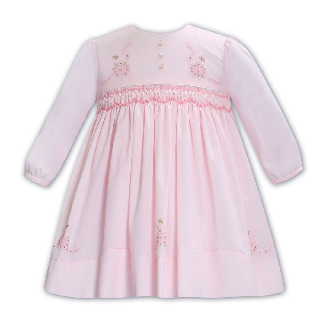 Pink Smocked & Embroidered Dress