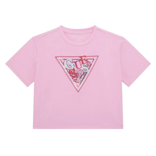 Pink Embroidered Logo T-Shirt