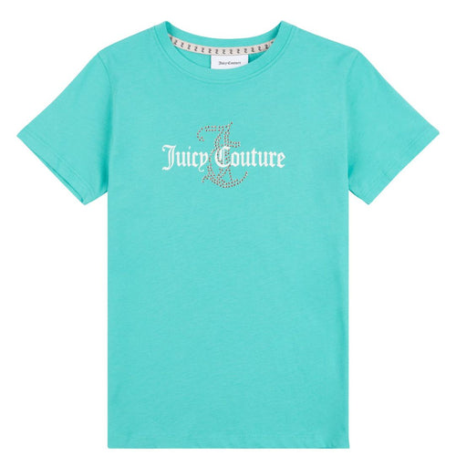 Turquoise Rhinestone Logo T-Shirt