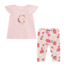 Load image into Gallery viewer, Pink Strawberries Legging Set