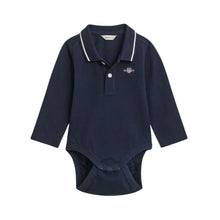 Load image into Gallery viewer, Babies Navy Polo Bodysuit