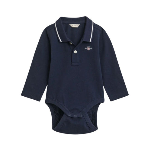 Babies Navy Polo Bodysuit