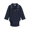 Babies Navy Polo Bodysuit