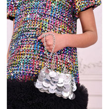 Load image into Gallery viewer, Silver Sequin &quot;Rabaneda&quot; Handbag