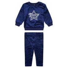 Load image into Gallery viewer, Navy Glitter Star Tracksuit