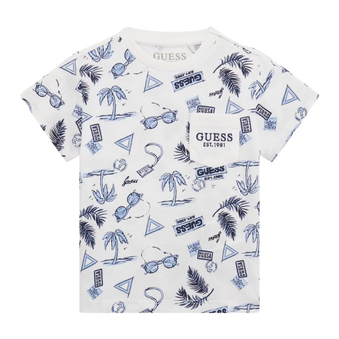 White Palm Print T-Shirt