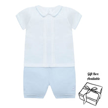 Load image into Gallery viewer, Blue &amp; White Shorts Set
