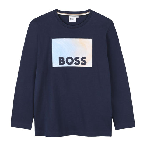 Navy Long Sleeve Logo T-Shirt