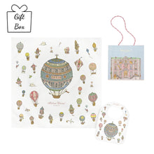 Load image into Gallery viewer, Hot Air Balloons Swaddle &amp; Bib Gift Set