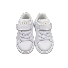 Load image into Gallery viewer, Gold &amp; White "Heritage Court" Velcro Trainers
