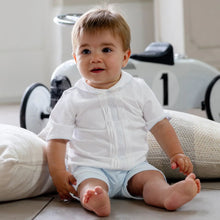 Load image into Gallery viewer, Blue &amp; White Shorts Set