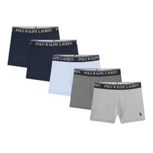 Load image into Gallery viewer, Grey, Blue &amp; Black Boxer Shorts - 5 Pack
