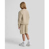 Beige Cargo Sweat Shorts