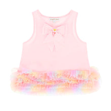 Load image into Gallery viewer, Pink Rainbow Tulle Denim Shorts Set