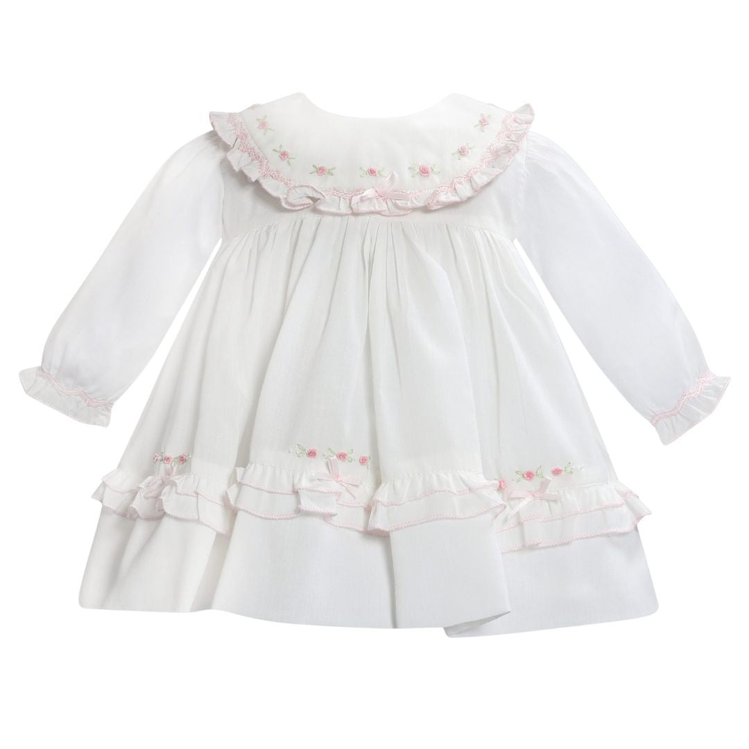 Ivory & Pink Roses Dress