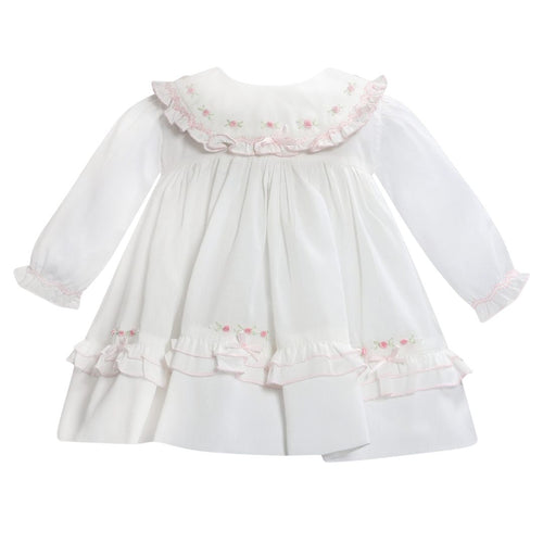 Ivory & Pink Roses Dress