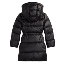 Load image into Gallery viewer, PRE ORDER - Girls Black Long Hooded Down Coat