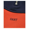 Navy & Orange Blocked Half Zip Sweatshirt
