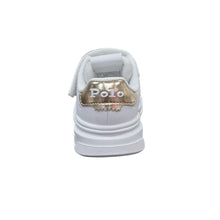 Load image into Gallery viewer, Gold &amp; White "Heritage Court" Velcro Trainers