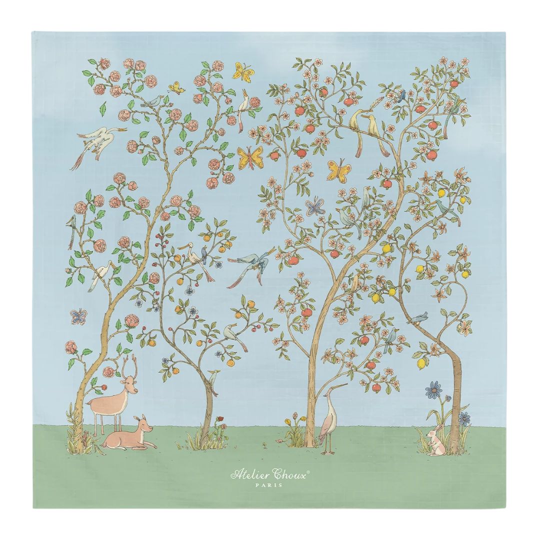 Blue In Bloom Swaddle