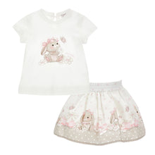 Load image into Gallery viewer, PRE ORDER - Pink &amp; Beige Bunny Skirt Set