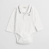 Babies White Polo Bodysuit