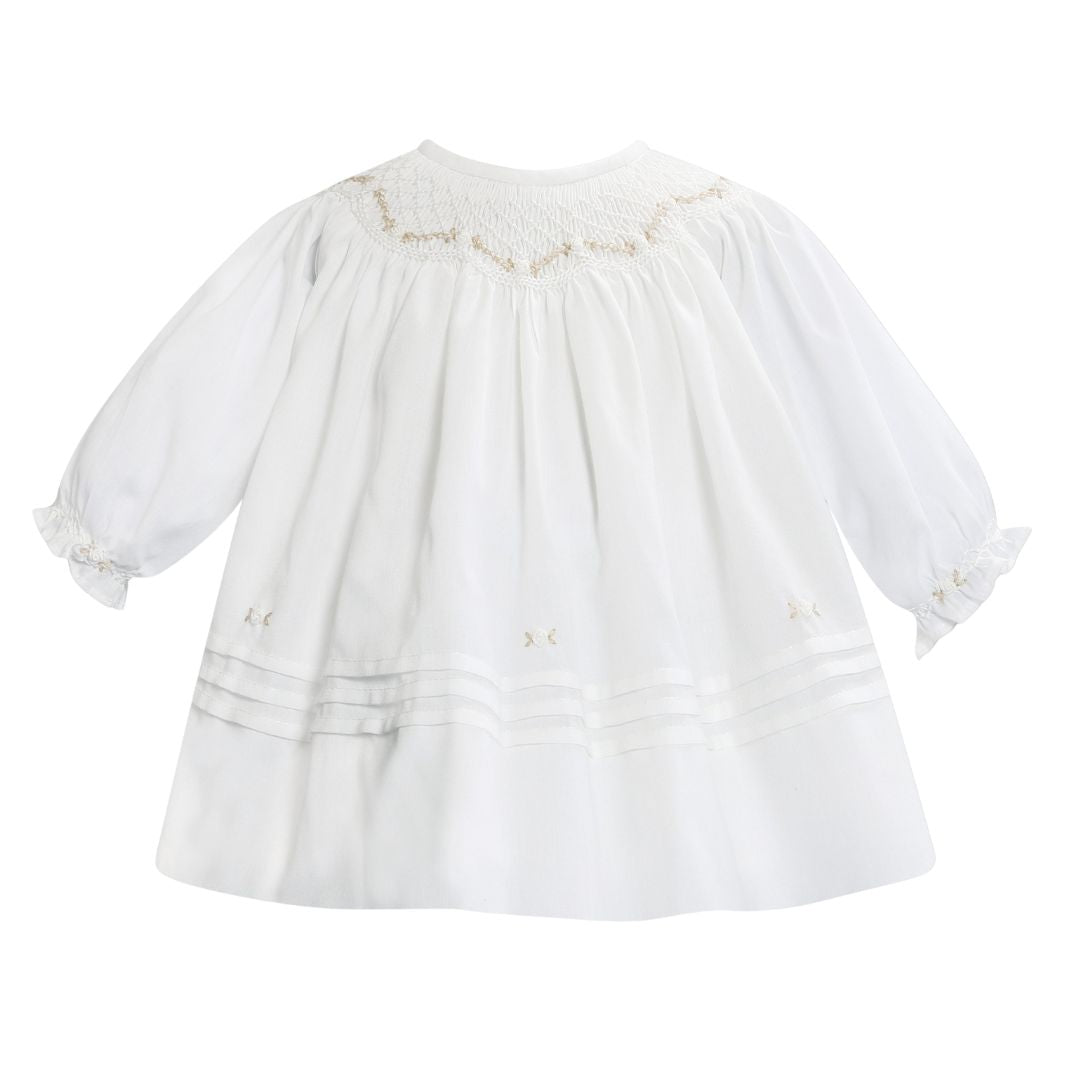 Ivory & Beige Smocked Dress
