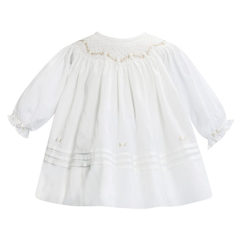 Ivory & Beige Smocked Dress